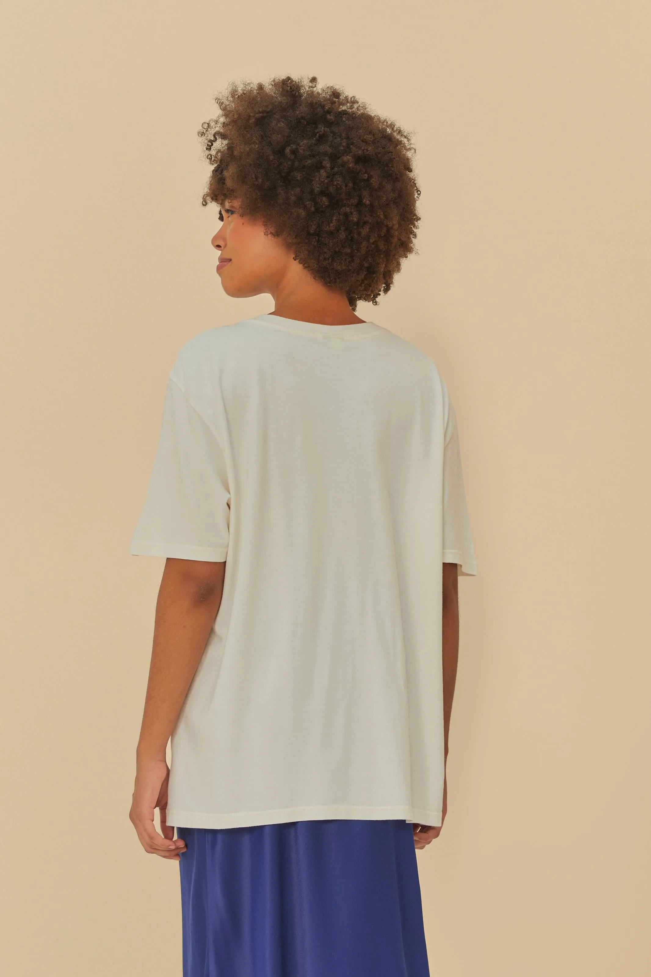 T-Shirt Media Farm Rio Arara Bananeira Off White