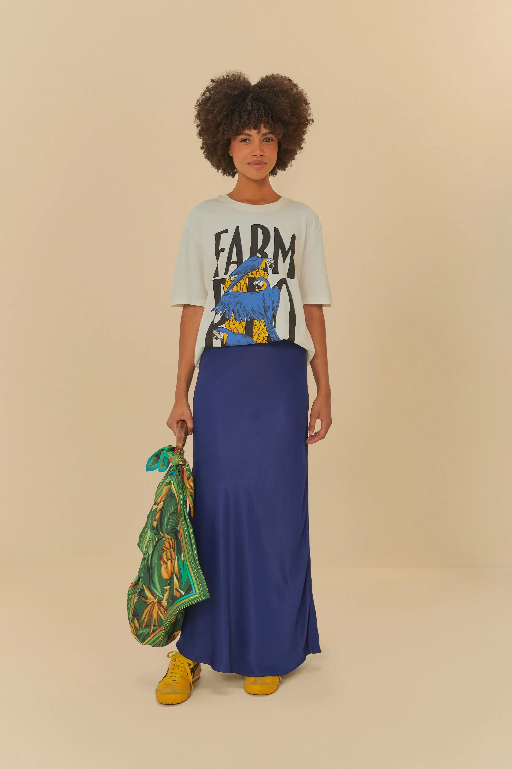 T-Shirt Media Farm Rio Arara Bananeira Off White