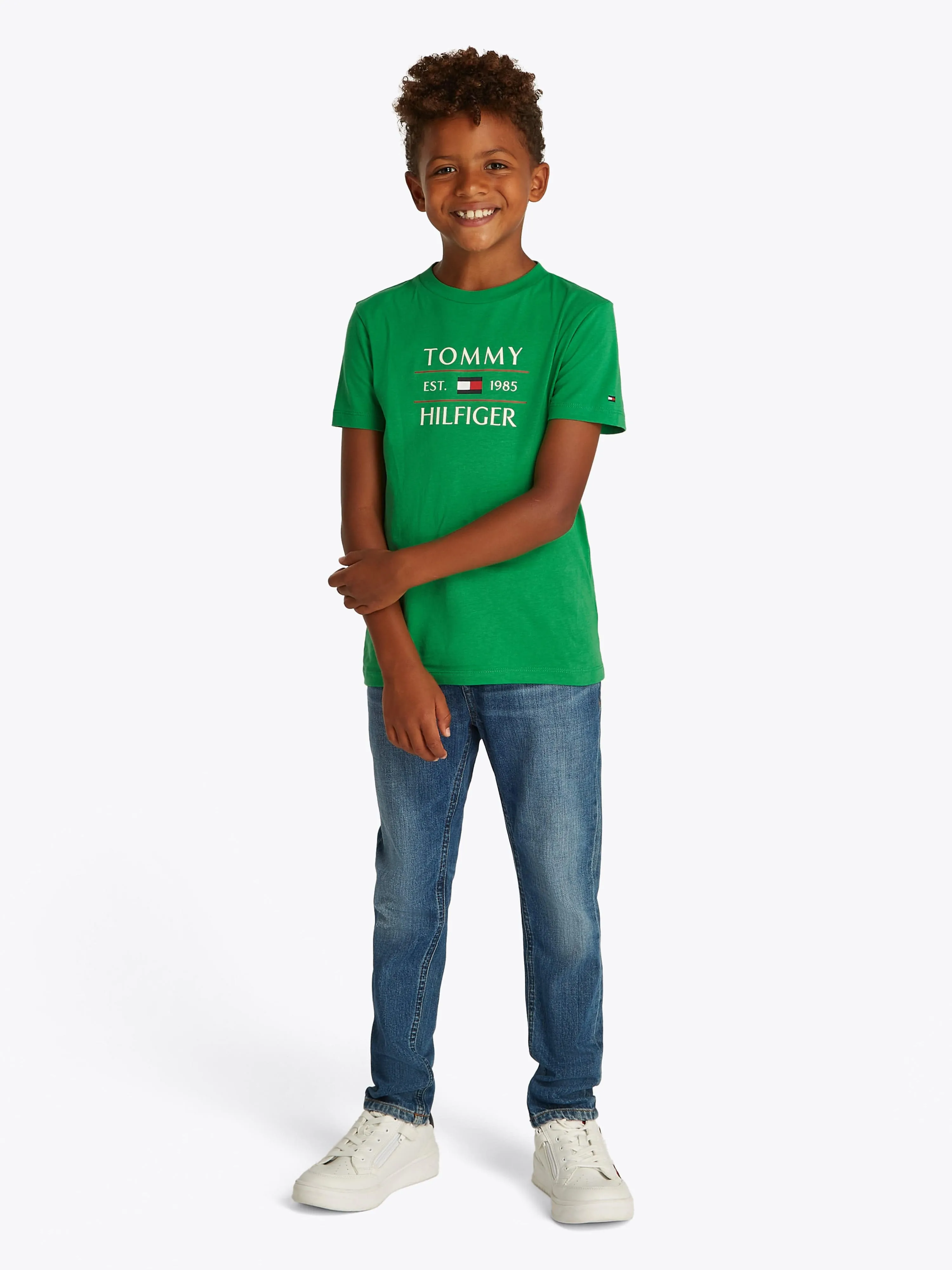 Tommy Hilfiger Boys Tommy Flag T-Shirt in Green