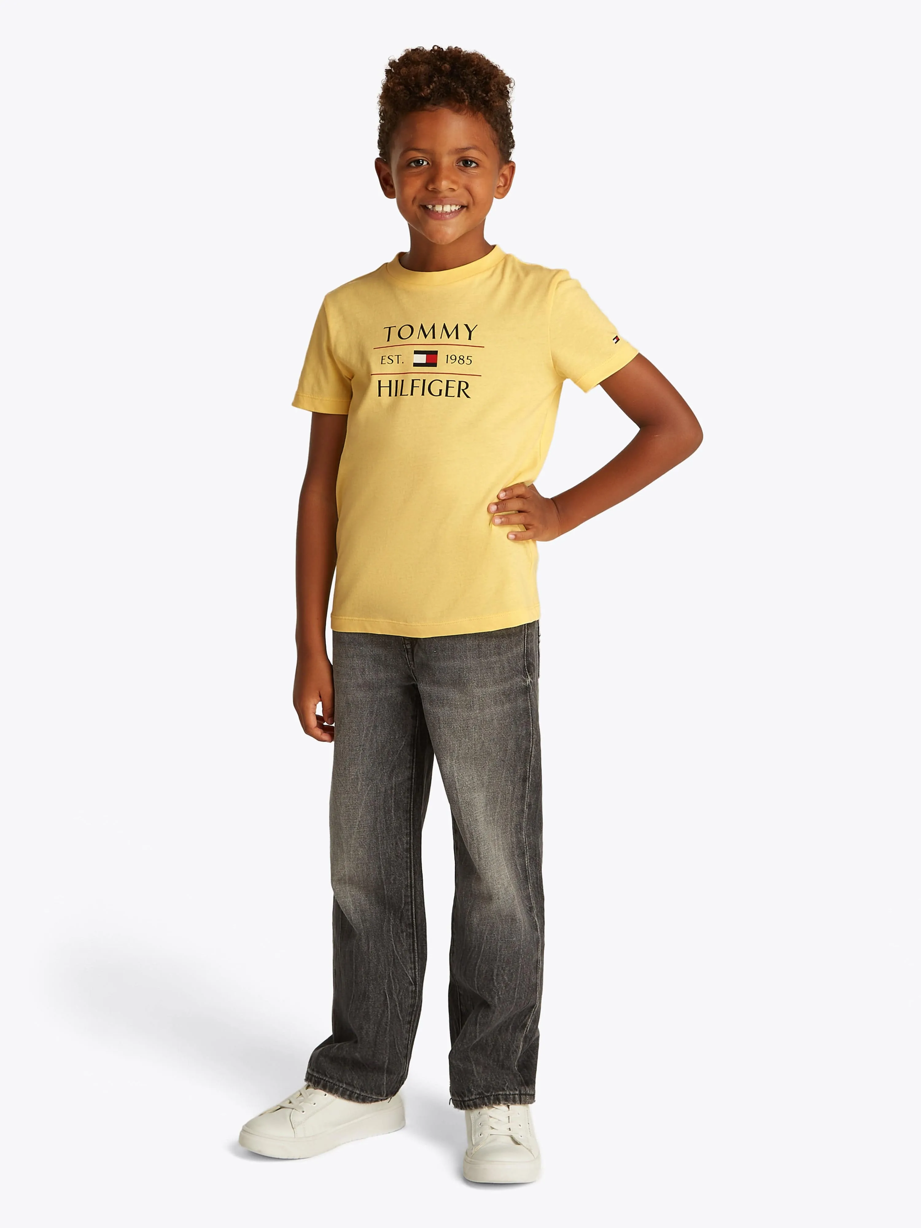 Tommy Hilfiger Boys Tommy Flag T-Shirt in Yellow