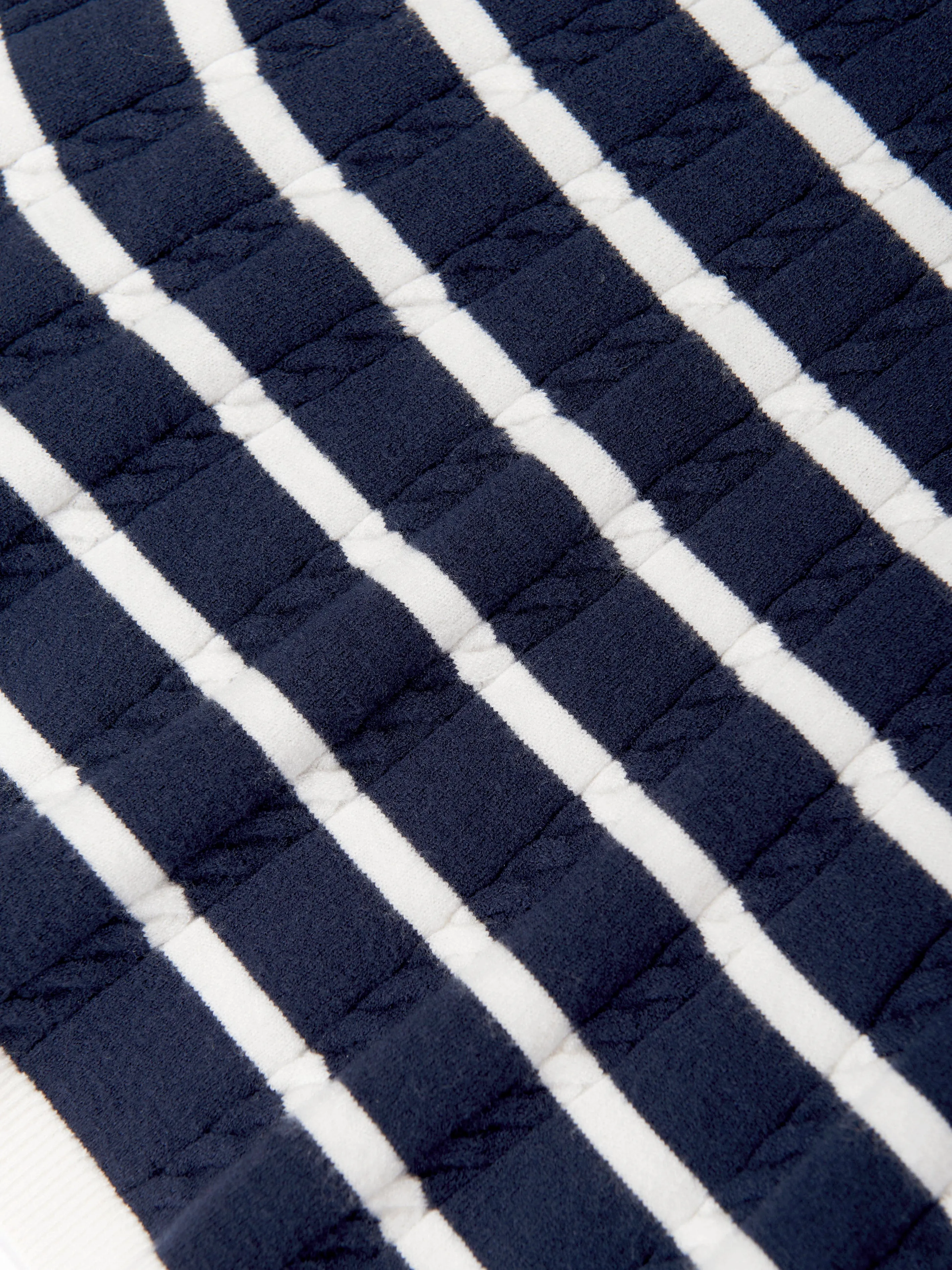 Tommy Hilfiger Girls Cable Knit Polo Dress in Navy