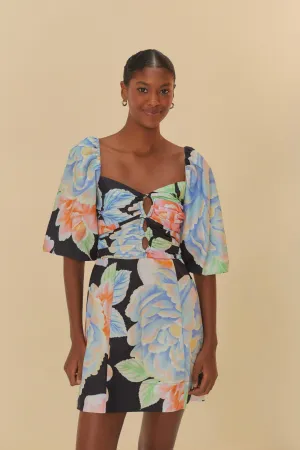 Vestido Curto Floral Sofia