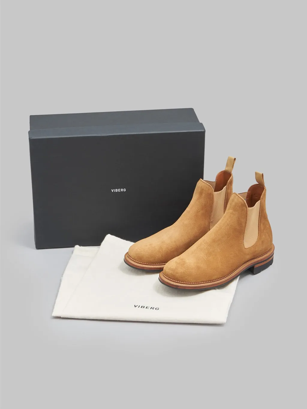 Viberg Chelsea Boot Anise Janus Calf Suede