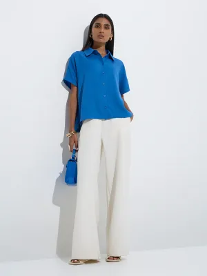 Wardrobe Indigo Solid Shirt