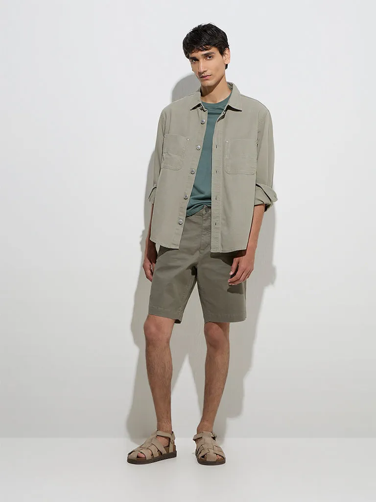 WES Casuals Sage Relaxed-Fit Cotton Jacket