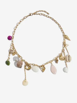Westside Accessories Multicolour Shells Charm Necklace