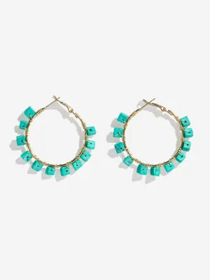 Westside Accessories Turquoise Hoop Earrings