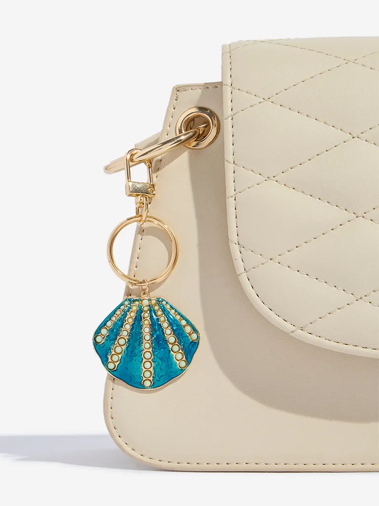 Westside Blue Seashell Bag Charm