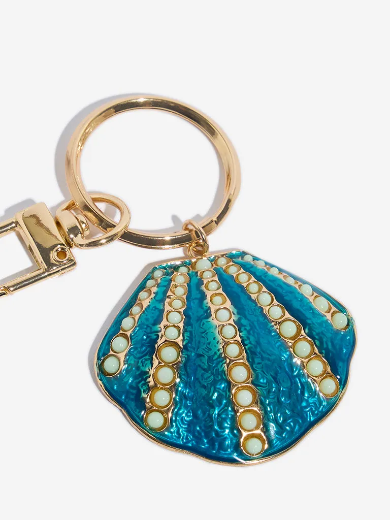 Westside Blue Seashell Bag Charm