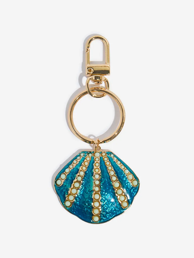 Westside Blue Seashell Bag Charm