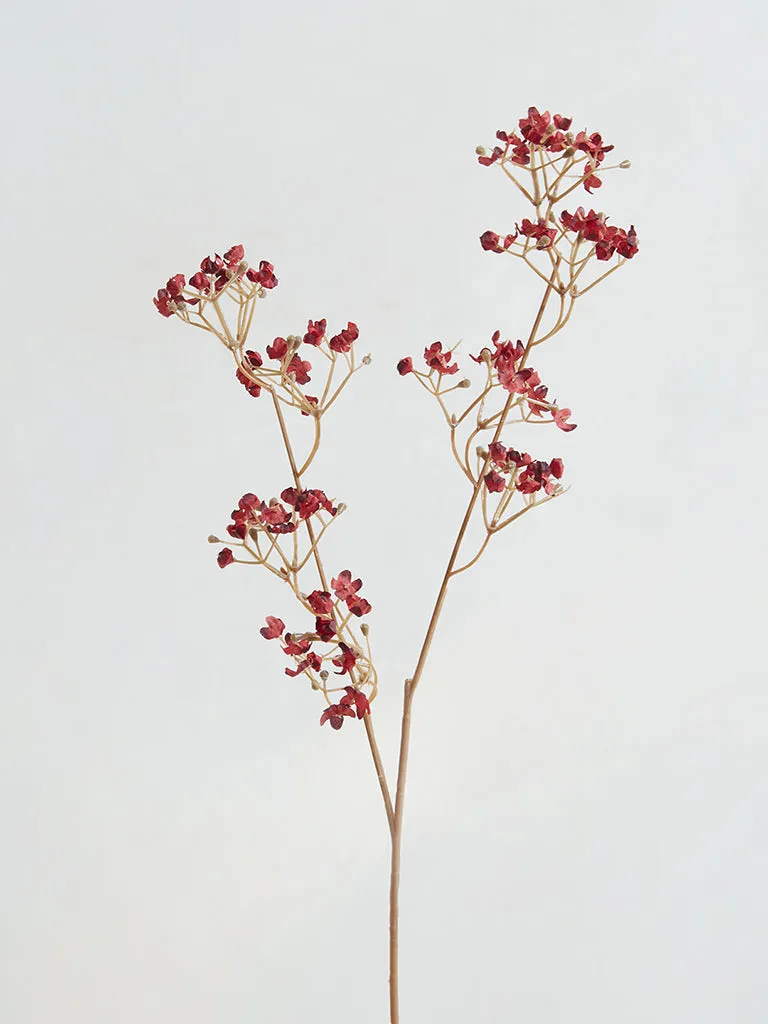 Westside Home Dark Red Gypsophilia Artificial Plant