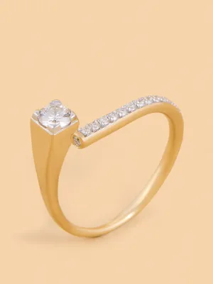 Westside X Pome Edgy Lab Diamond Solitaire Ring