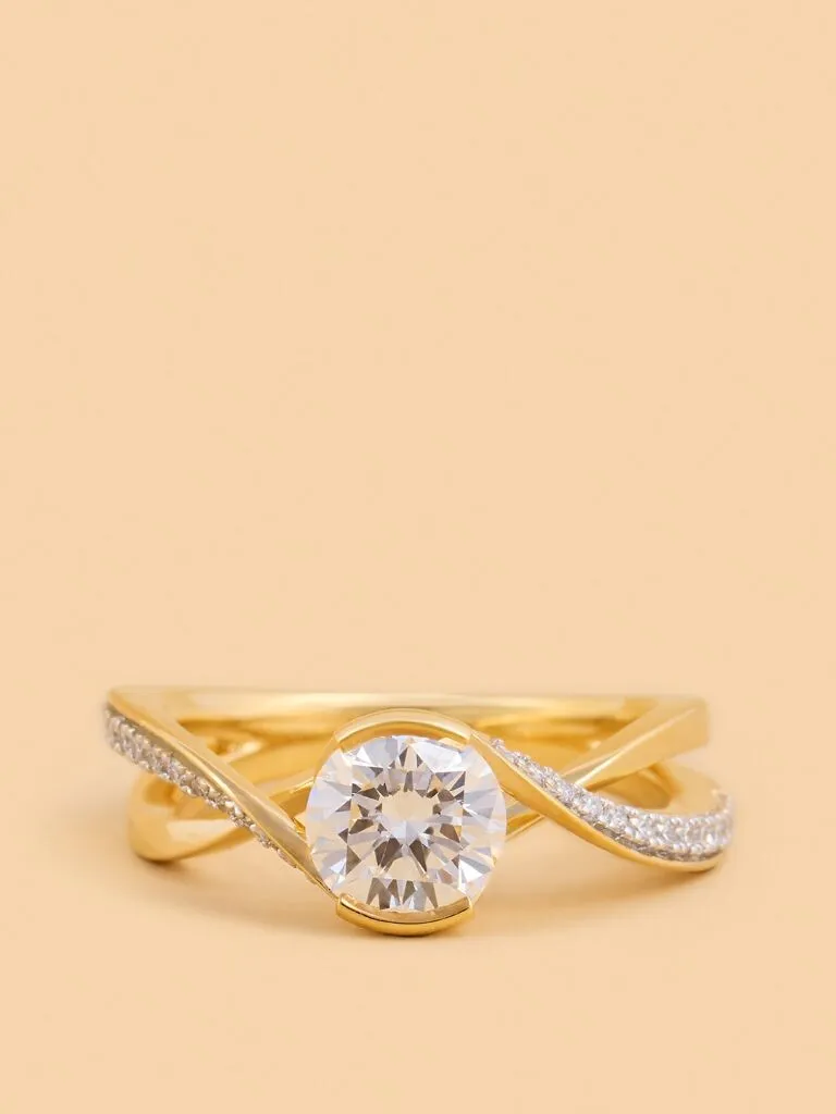 Westside X Pome Solitaire Twist Lab Diamond Ring
