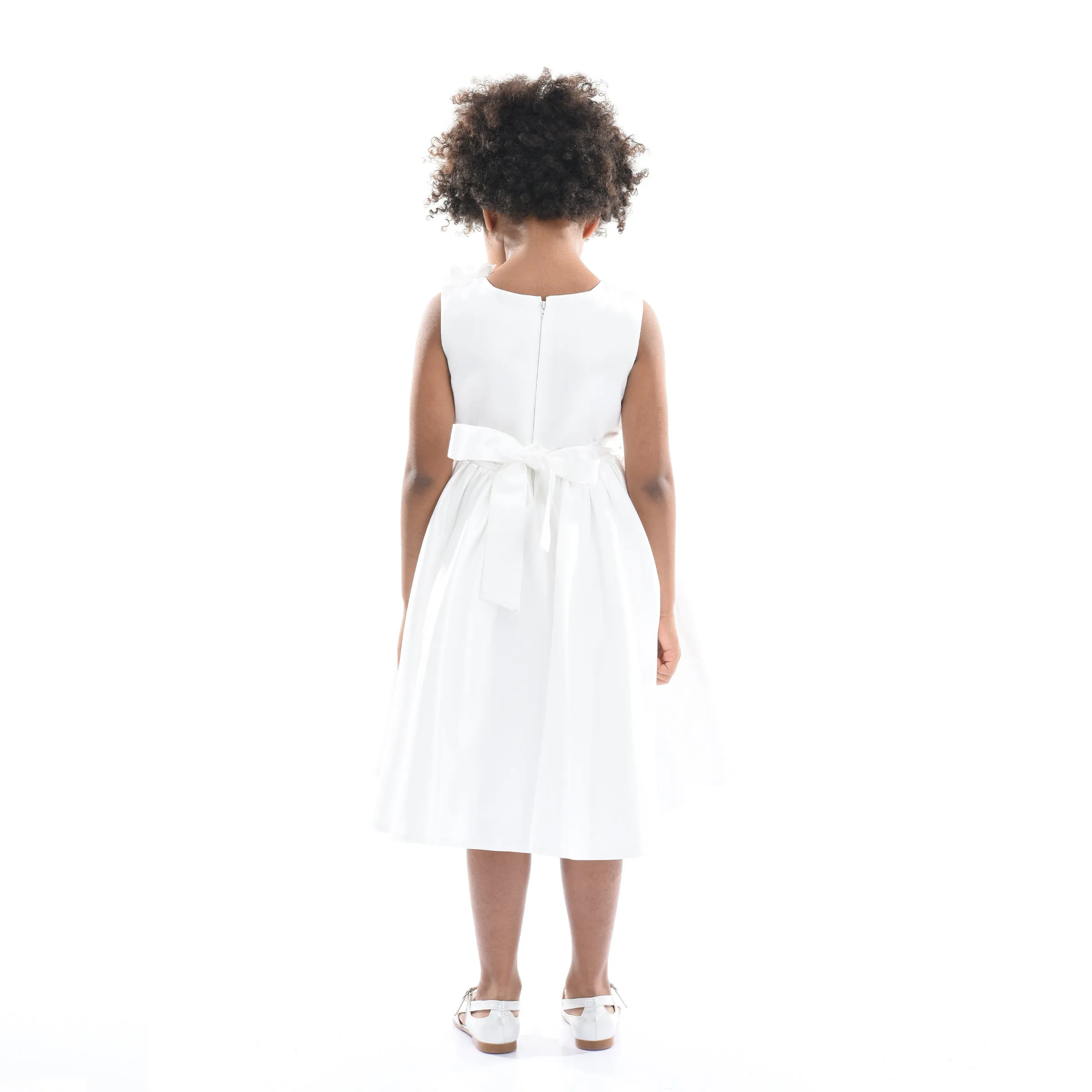 White Denali Satin Dress