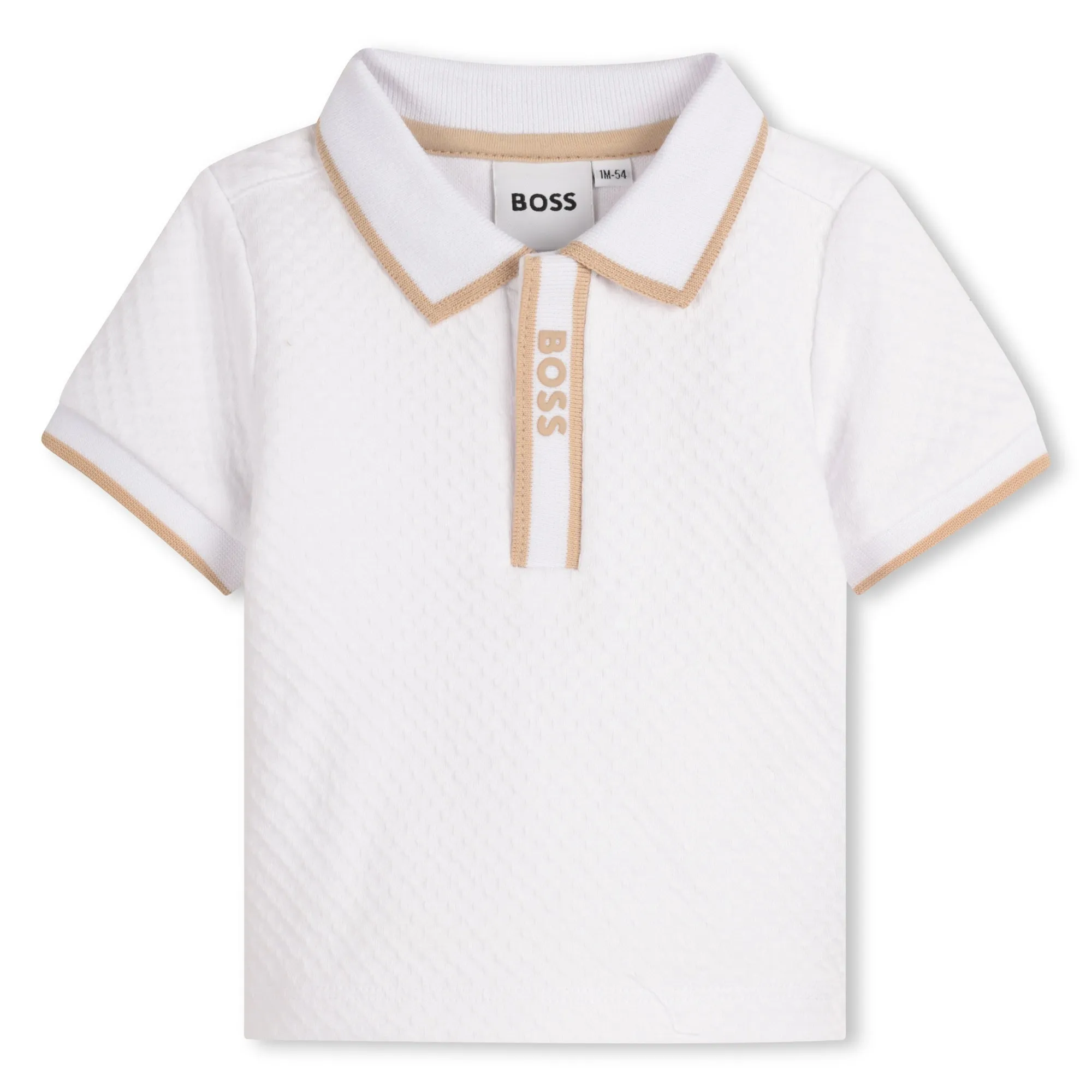 White Polo Beige Shorts Set