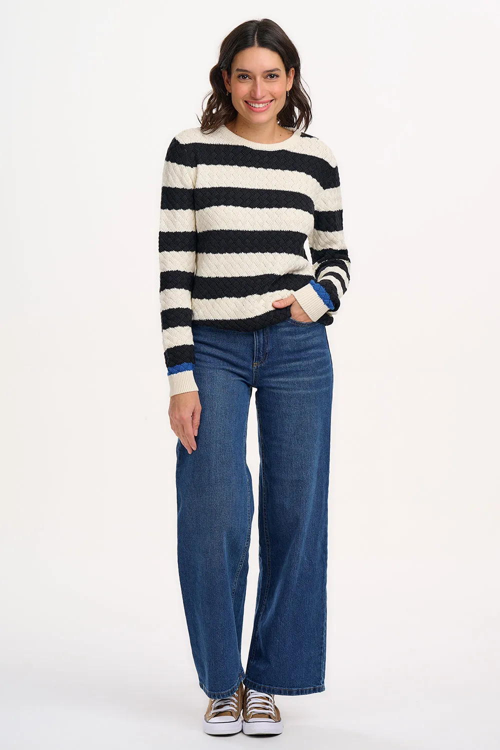 Wilhelmina Jumper - Monochrome. Classic Stripe