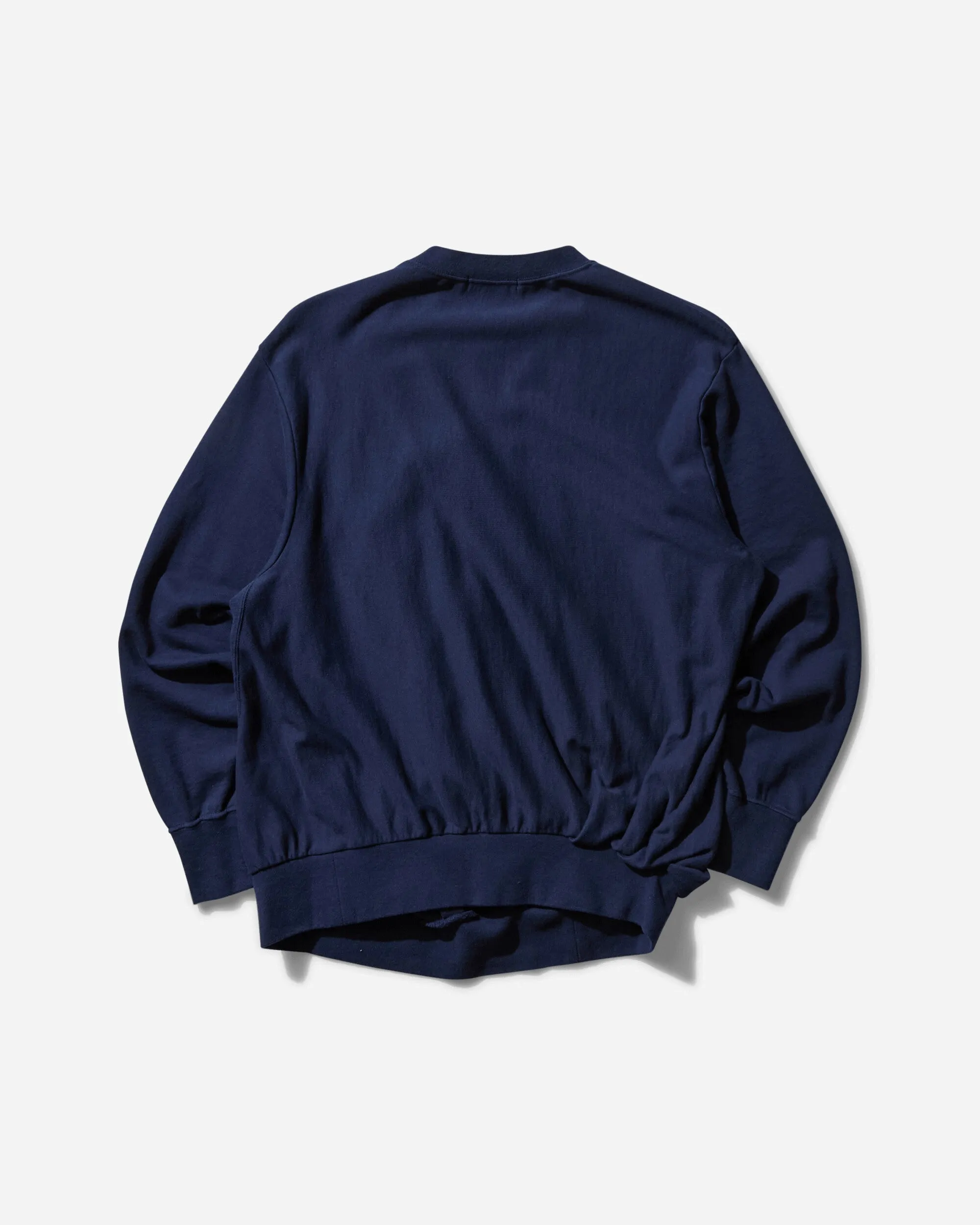 Women's Draped Crewneck Sweatshirt Navy