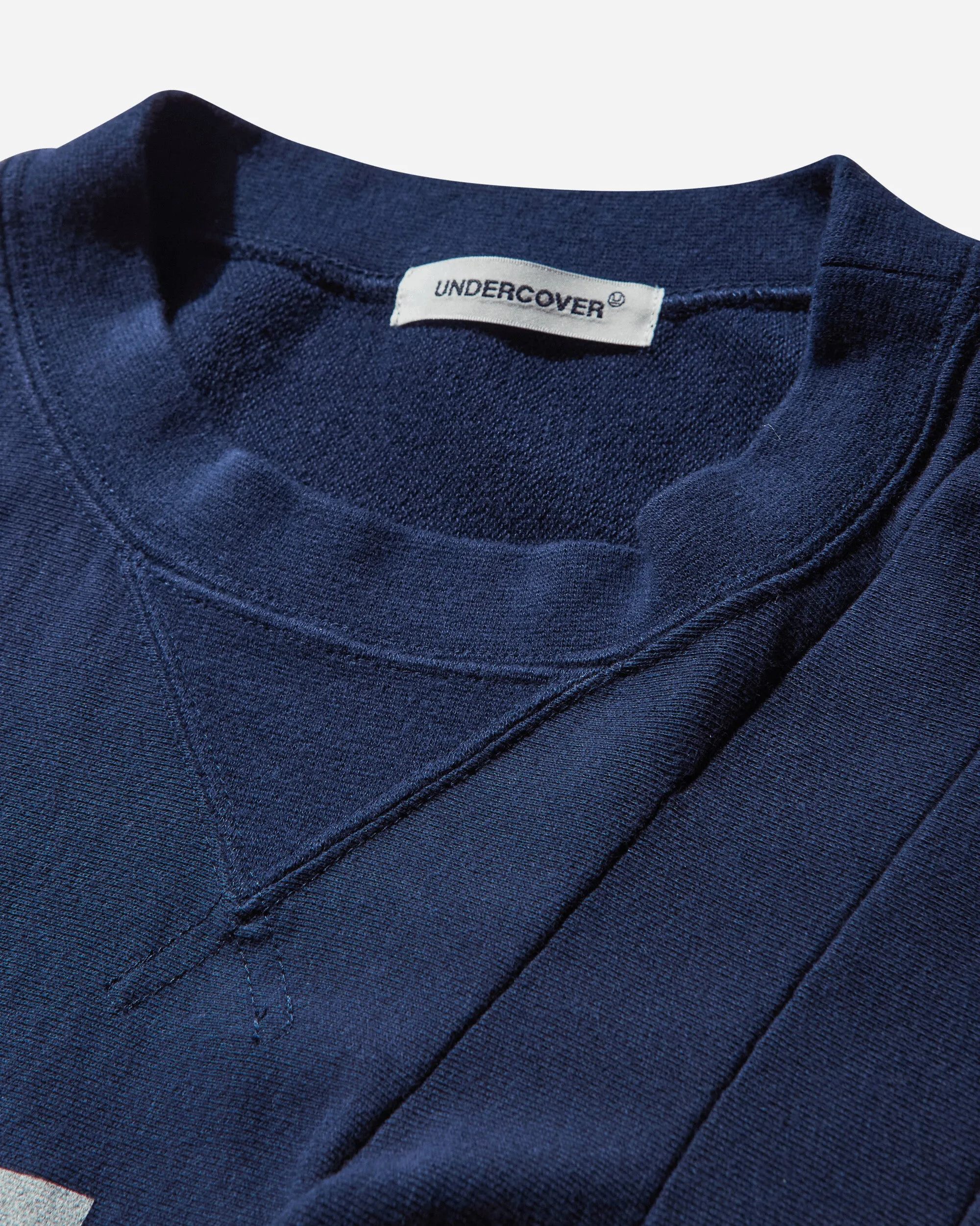 Women's Draped Crewneck Sweatshirt Navy