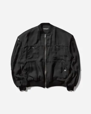 Women's Straps Bomber Jacket Black