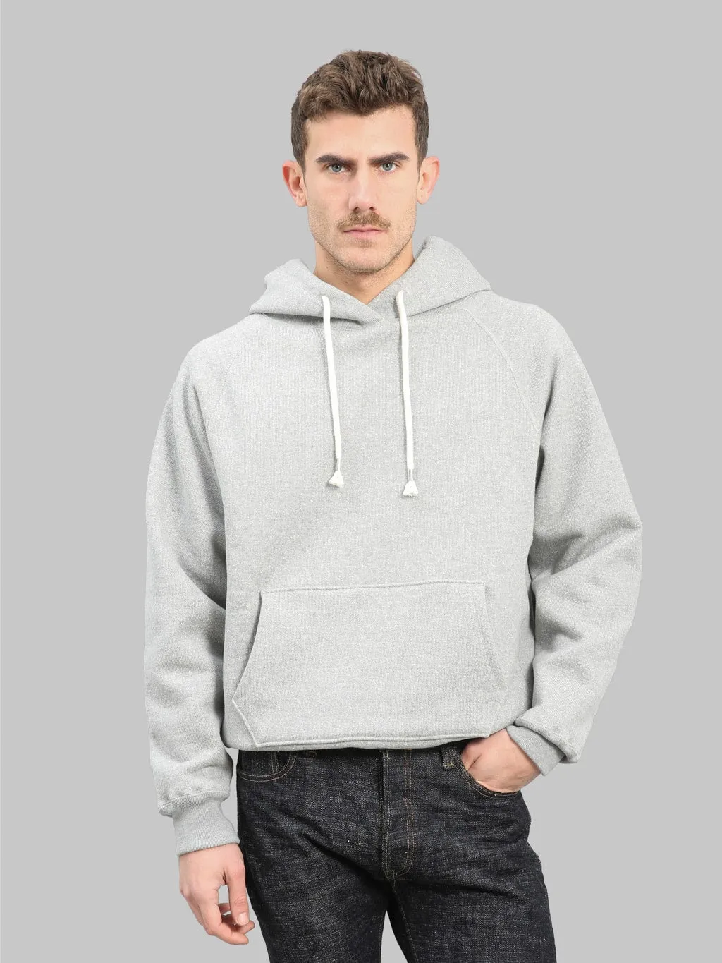 Wonder Looper Pullover Hoodie 876gsm Double Heavyweight French Terry Heather Grey