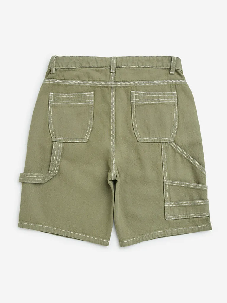 Y&F Kids Sage Mid-Rise Denim Shorts