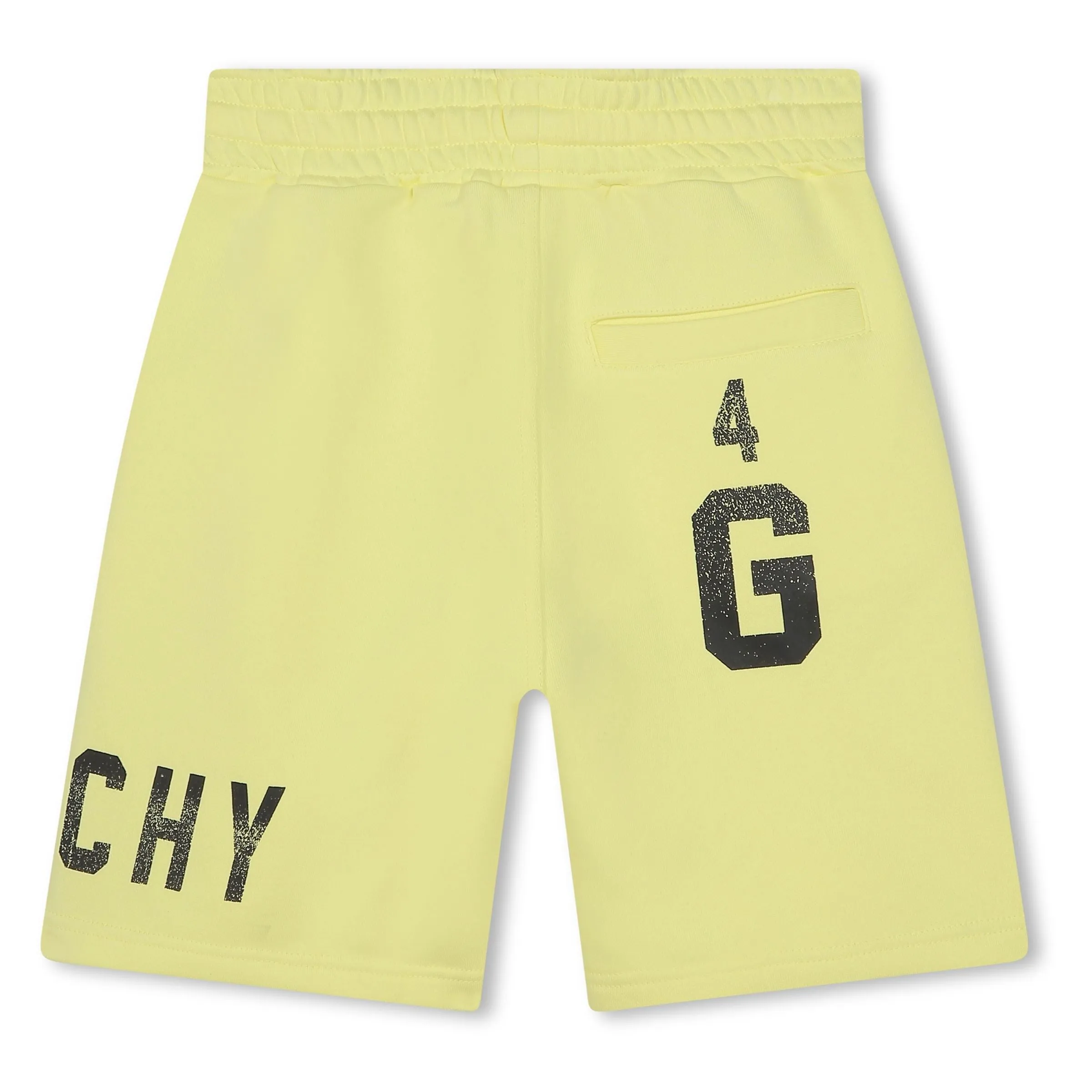 Yellow 4G Logo Print Shorts