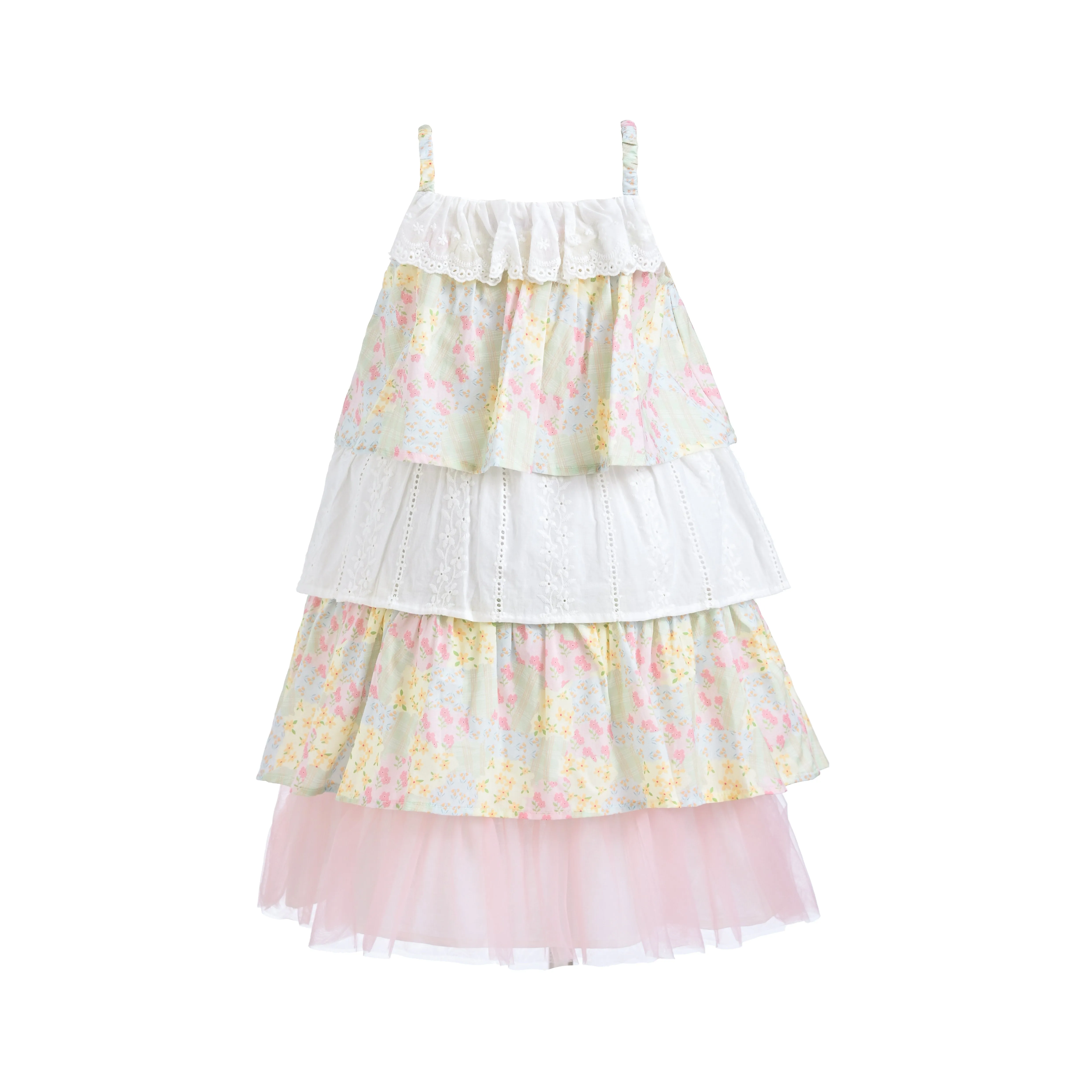Yellow Tiered Warm Floral Dress Set
