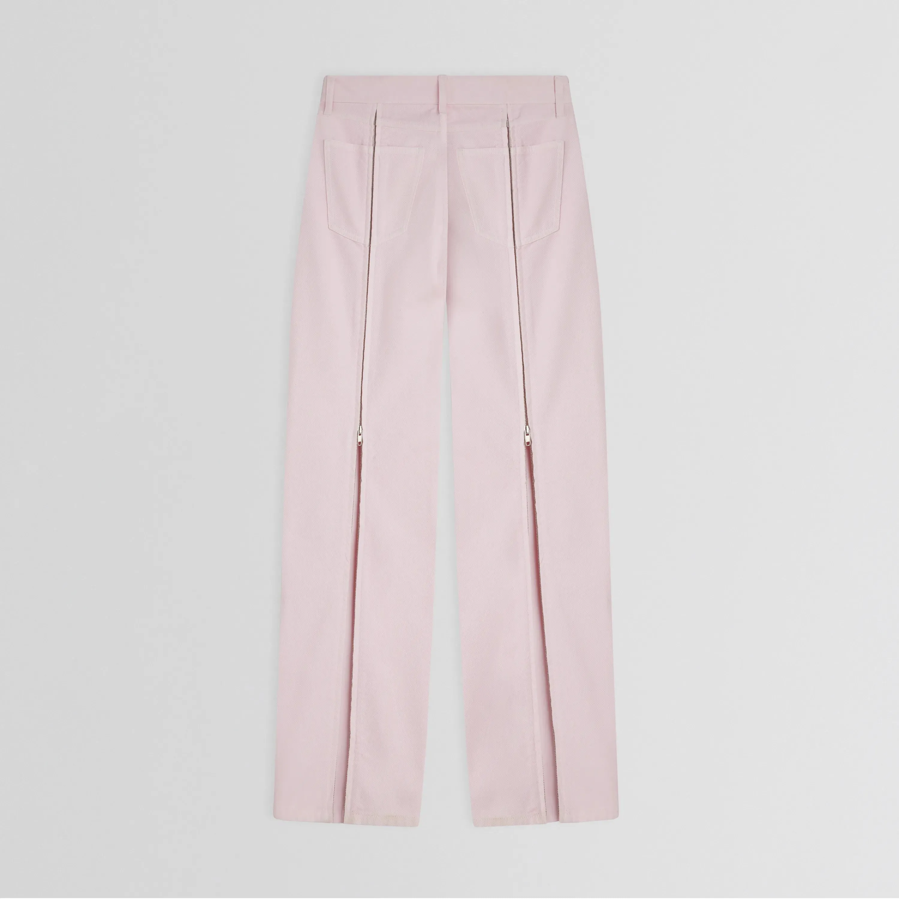 ZIP JEANS | pale pink cotton